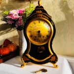 Eluxa Mantel Clock with Pendulum: Signed L. Liechti, Brass Bracket Style - Image 2