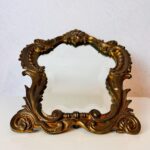 French Crystal Easel Mirror – Beveled Glass, Bronze Frame, Tabletop Vanity Style - Image 3