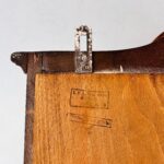 Dutch Wooden Wall Cabinet – Vintage Glass Display Case with Key, Hanging Curio Cupboard - Image 7