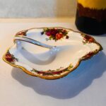 Royal Albert Leaf Dish – Old Country Roses, Bone China Plate, 1960s Floral Porcelain - Image 5