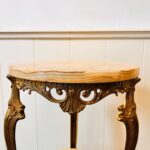 Hollywood Regency Marble Pedestal Table – Onyx Stone Side Table, Tall Accent for Glam Decor - Image 6