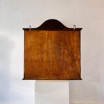 Dutch Wooden Wall Cabinet – Vintage Glass Display Case with Key, Hanging Curio Cupboard - Image 8