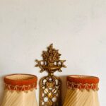 Rococo Wall Sconce – Ornate Metal Lighting with Porcelain Floral Medallions - Image 8