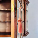 Vintage Dutch-Style Wood Wall Cabinet with Glass Door - Image 3