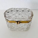 Vintage Crystal Cut Shaped Jewelry Box - Big Trinket Box for Vanity - Tea-Caddy Baccarat Style - Image 4