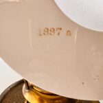 Art Deco Ceramic Teapot Warmer with Brass Stand – 1930s Tabletop Charm - Image 7