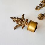 Pair of Antique Bronze Candleholders – French Baroque Style Table Decor - Image 6