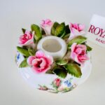 Royal Albert Candle Holder – English Bone China with Floral Motif, Pedestal Base - Image 5