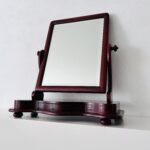 Vintage Swivel Beveled Vanity Mirror: Wood Dresser Top with Drawer - Image 3