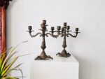 Ornate Metal Candlesticks with Minor Flaw, Pair of Candleholders, Baroque Style, Pair Candle-holders - Image 3