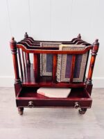 Vintage Victorian Canterbury - Antique Style Magazine Rack: Newspapers, Magazines Holder. - Image 6
