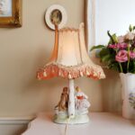 Italian Capodimonte Porcelain Table Lamp – Floral Detail, Romantic Bedside Lighting - Image 4