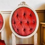 Louis XV Carved Wood Chairs: Quilted Pink French Vanity Seating - Image 6