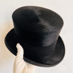 1930s Silk Top Hat – Men's Black Formal Hat with Original Box - Image 4