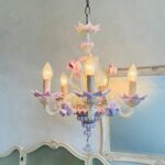 Pink Murano Glass Chandelier – Italian Art Glass Pendant Light, Handcrafted - Image 2