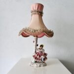 Dresden Porcelain Lady Figurine Lamp: Lace Victorian Style, Made in Germany - Image 2