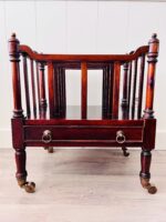 Vintage Victorian Canterbury - Antique Style Magazine Rack: Newspapers, Magazines Holder. - Image 3