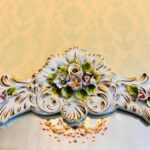 Italian Porcelain Wall Mirror – Mid-Century Venetian Design, Gilded Frame - Image 4