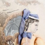 Victorian Shadow Box – 3D Décor with La Mode Illustree Print and Fabric Detail - Image 4