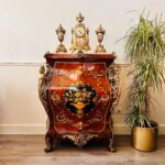 French Louis XV Marble Top Cabinet – Ornate Antique Storage Furniture