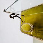 Brass Wall Coat Rack – Mid Century Hollywood Regency, Hook Entryway Hanger - Image 6