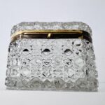 Vintage Crystal Cut Shaped Jewelry Box - Big Trinket Box for Vanity - Tea-Caddy Baccarat Style - Image 6