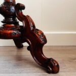 Victorian Wood Piano Stool – Adjustable Round Seat with Turned Legs - Image 6