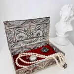 Silver-plated Filigree Vintage Jewelry Box: Vanity Trinket Box