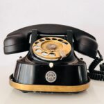 Vintage Retro Telephone, Black Telephone, Dutch Retro PTT, Rotary Telephone , Desk Telephone, Black Bakelite - Image 2